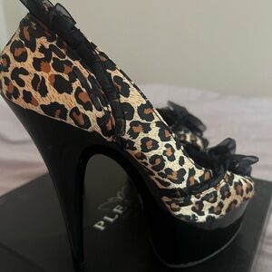 Pleaser Leopard Print Heels
